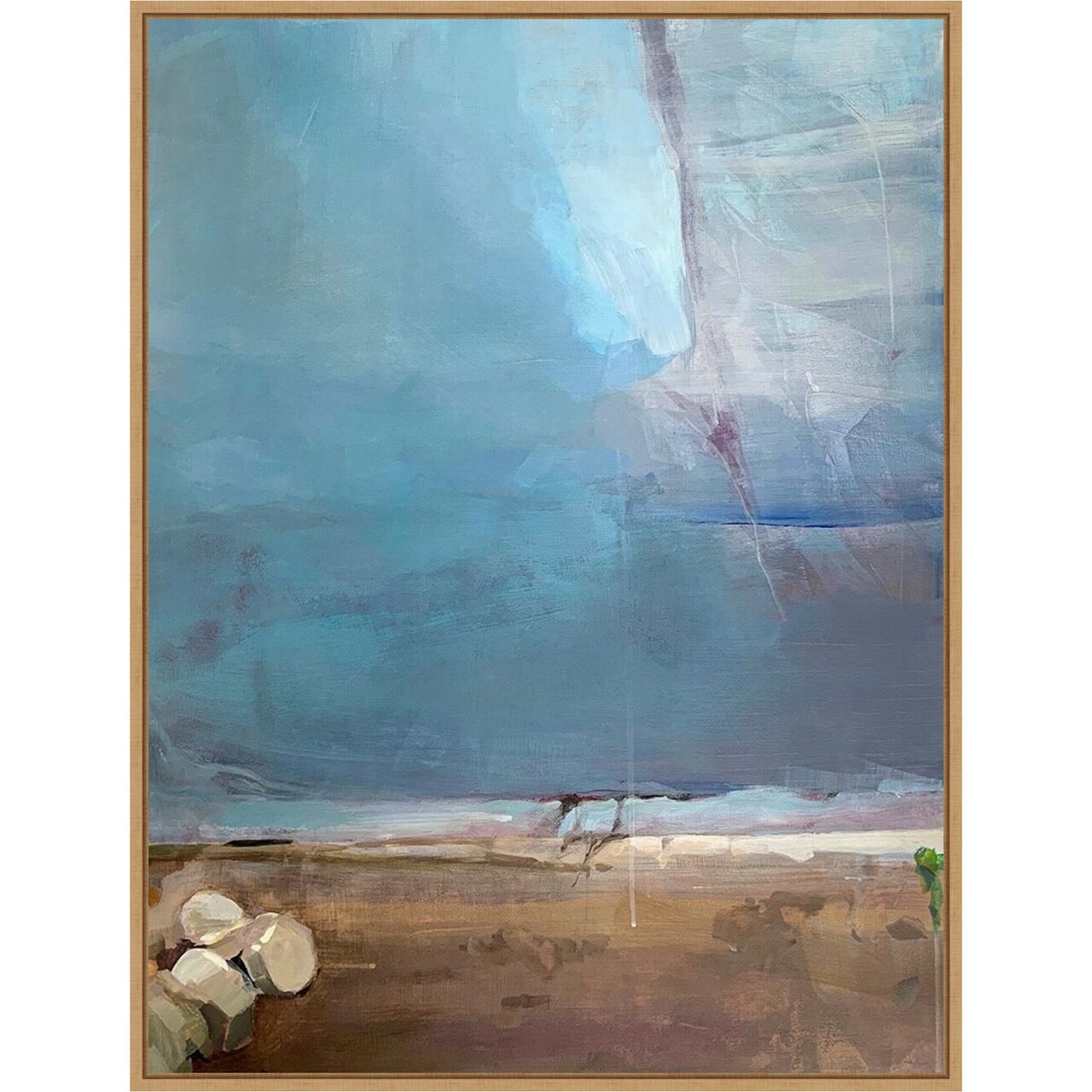 Invisible City by Carmen Merino 23-in. W x 30-in. H. Canvas Wall Art Print Framed in Natural